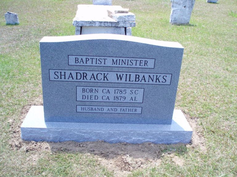 Tombstone of Shadrack Wilbanks